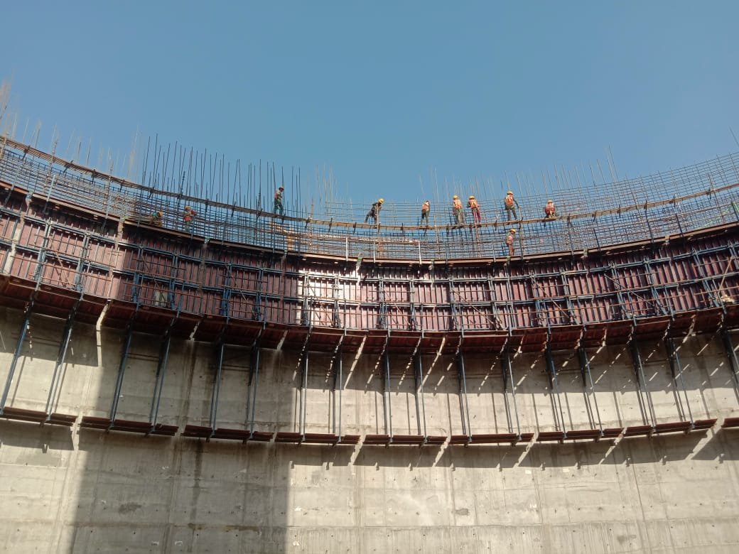 Climbing formwork system for high-rise concrete core wal